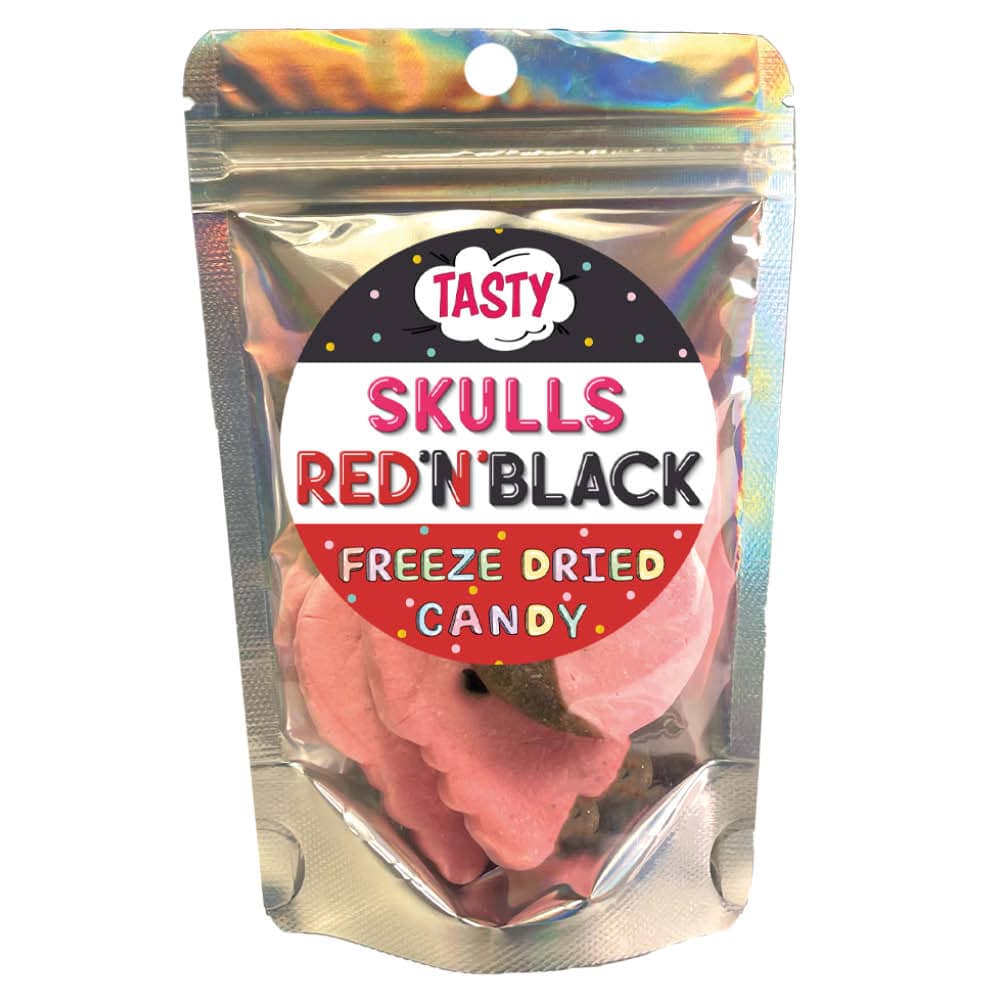  Frystorkat Godis MINI Skulls Red'n Black 50g